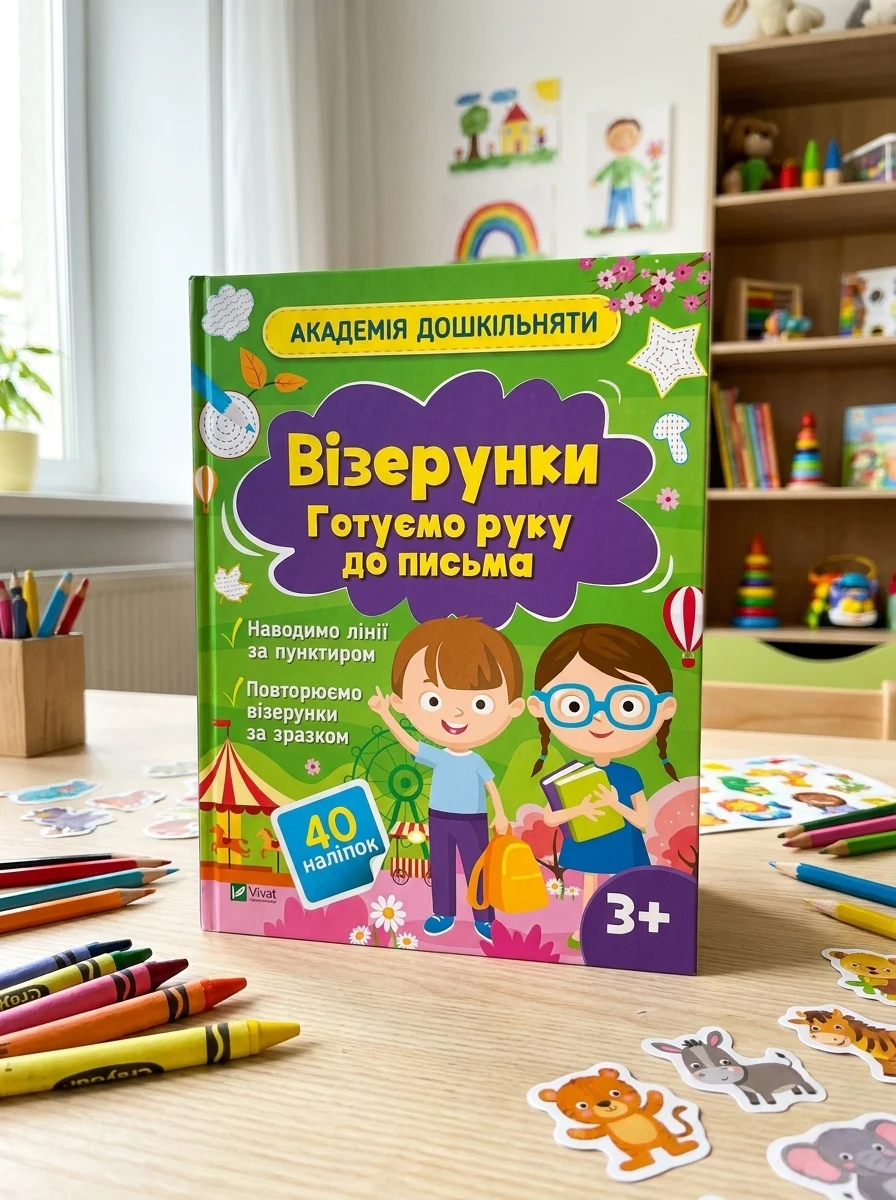 Академія дошкільняти. Візерунки. Готуємо руку до письма — Книги з наліпками