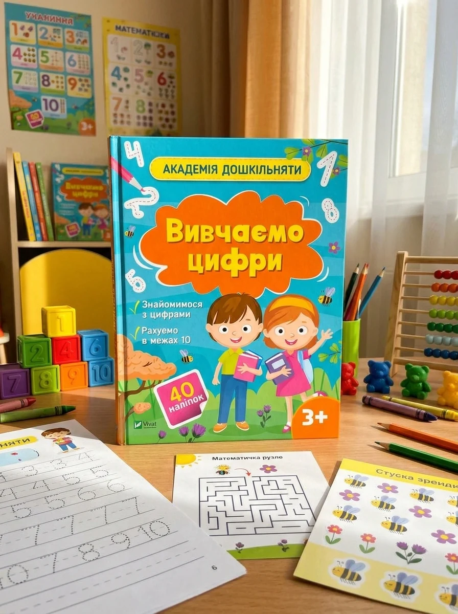 Академія дошкільняти. Вивчаємо цифри — Книги з наліпками