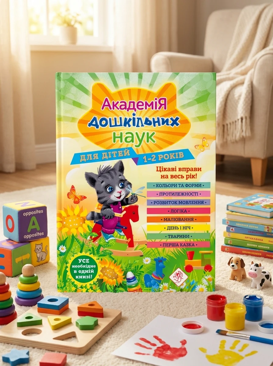Академія дошкільних наук. Для дітей 1-2 років. Цікаві вправи на весь рік — Підготовка до школи