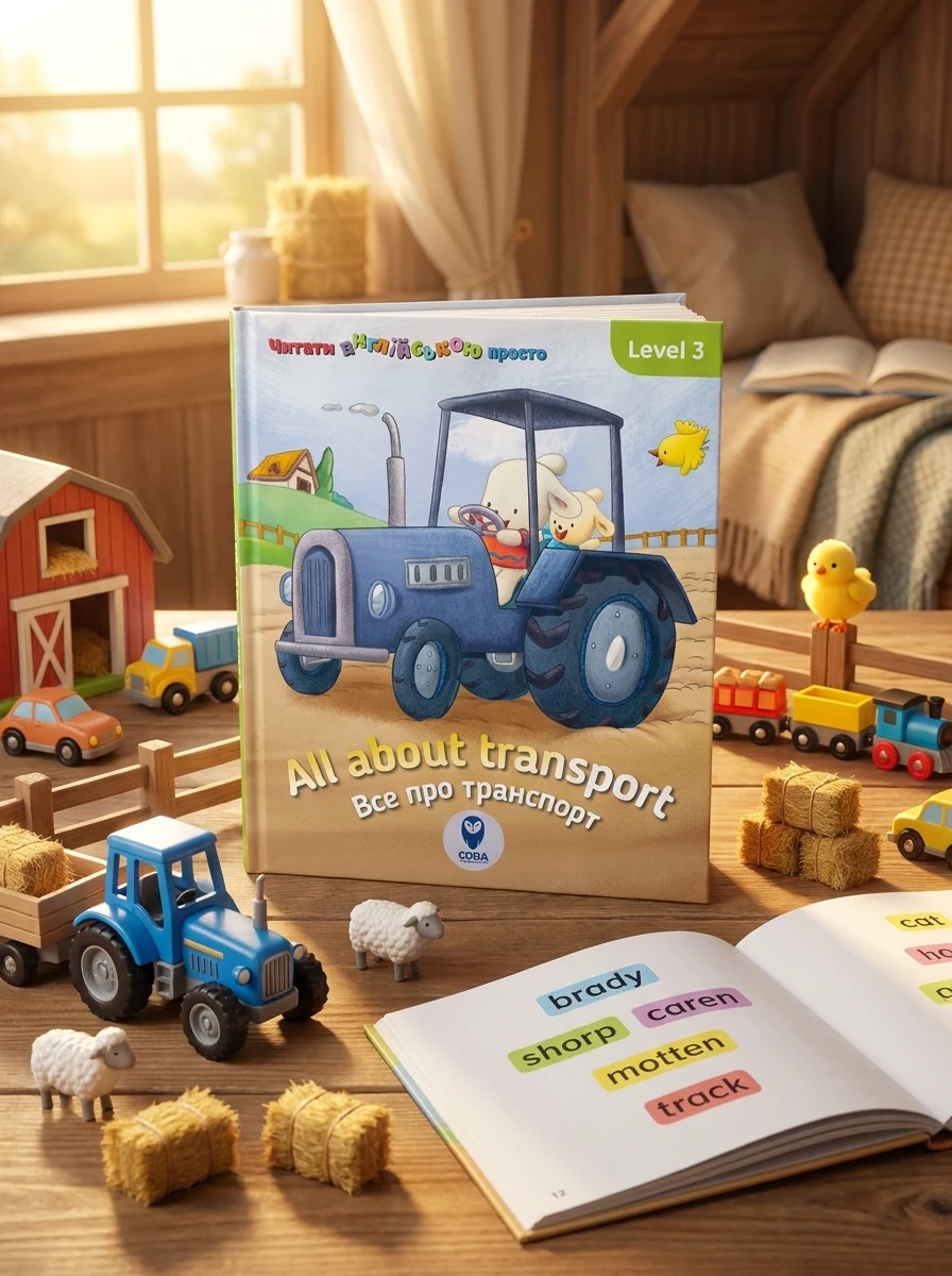 All about transport. Усе про транспорт. Level 3 — Розвивальні книги