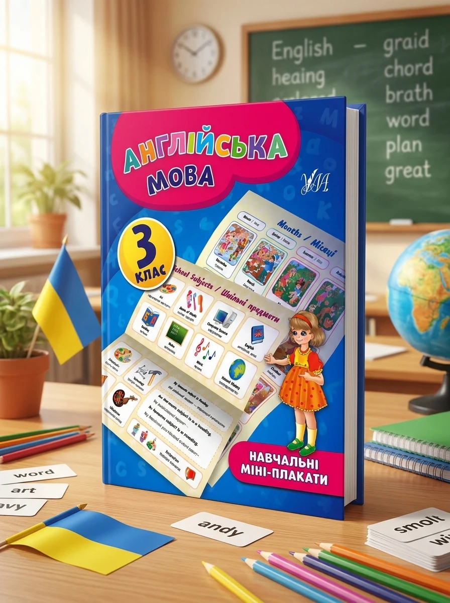 Англійська мова. Навчальні міні-плакати. 3 клас — Розвивальні книги