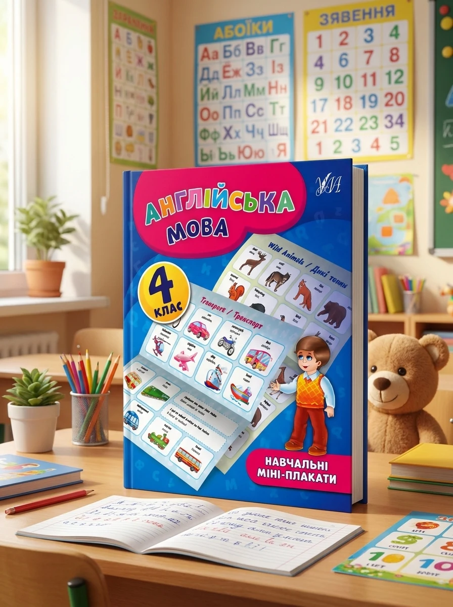 Англійська мова. Навчальні міні-плакати. 4 клас — Розвивальні книги