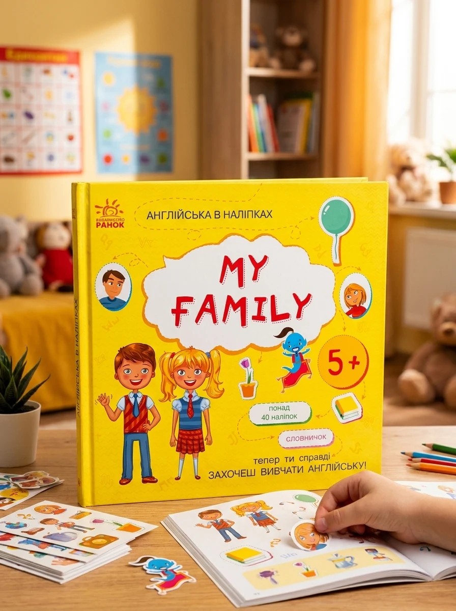 Англійська в наліпках. My Family — Розвивальні книги
