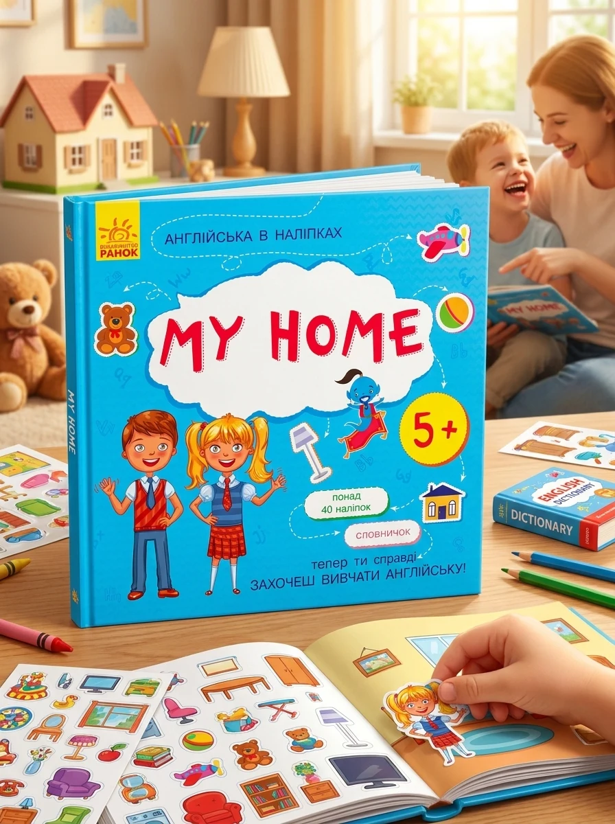 Англійська в наліпках. My Home — Розвивальні книги