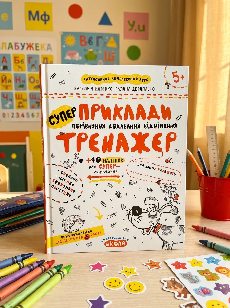 Антенсивний комплексний курс. Приклади. Порівняння, додавання, віднімання. Від 5 років — Розвивальні книги