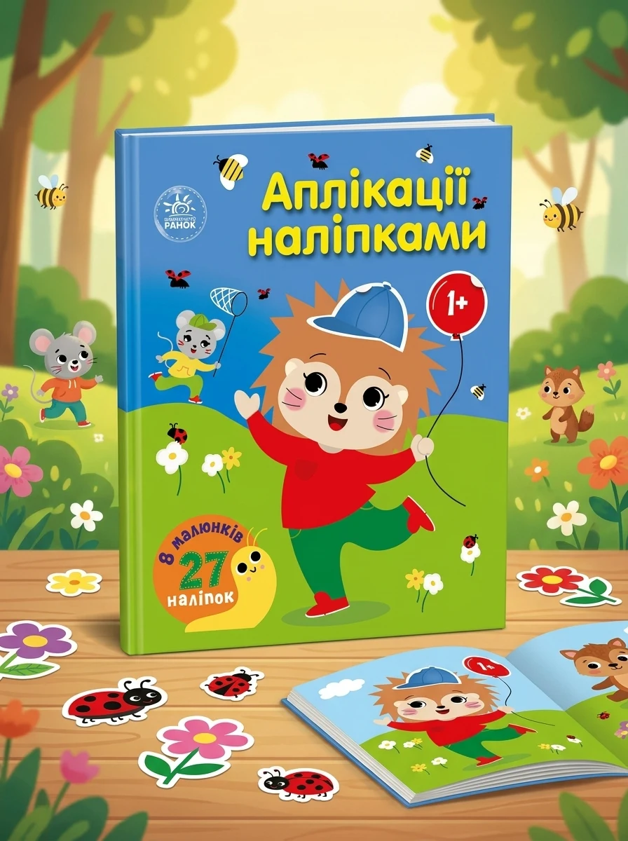 Аплікації наліпками. Ліс — Розвивальні книги
