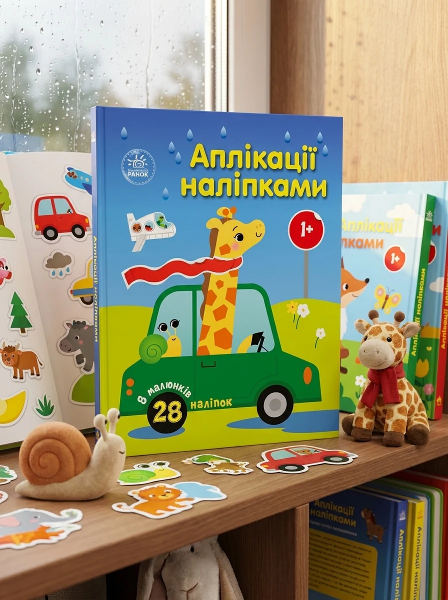 Аплікації наліпками. Машинки — Розвивальні книги