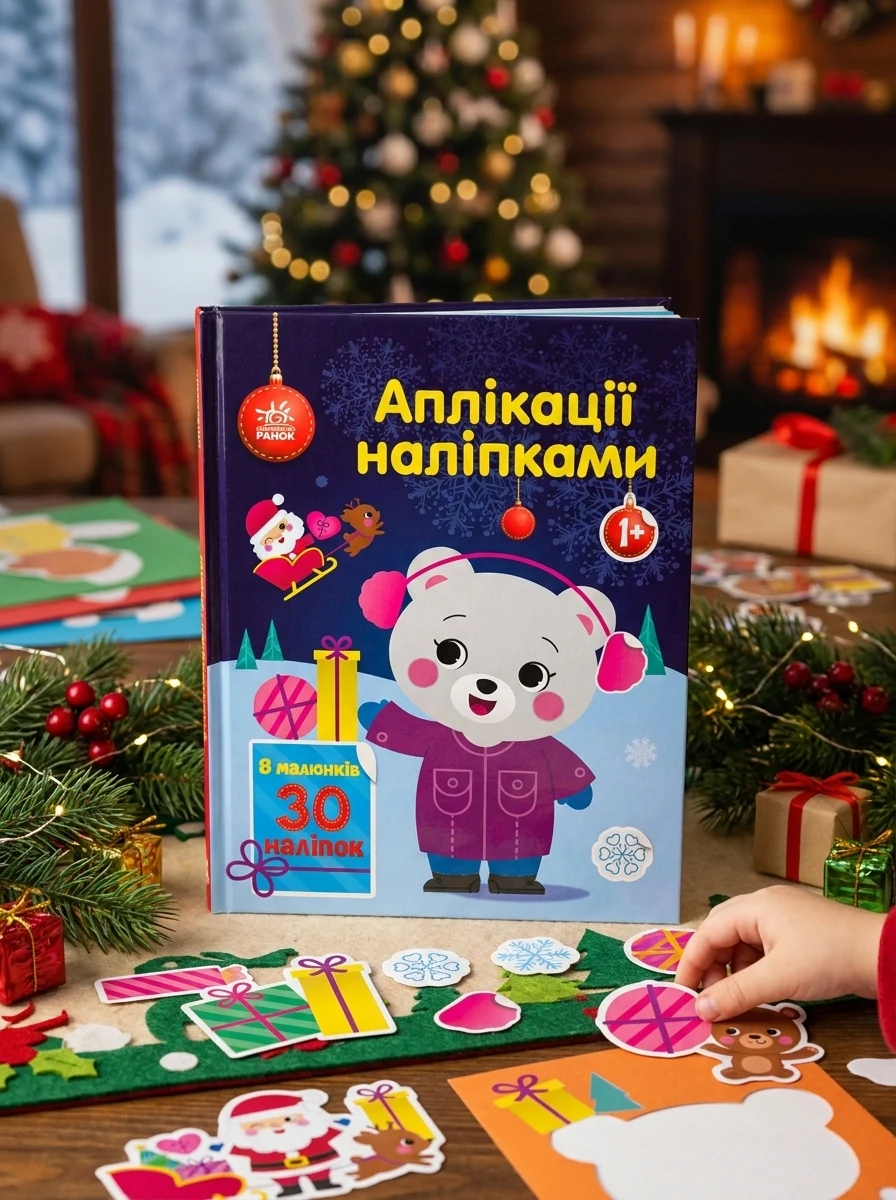 Аплікації наліпками. Ведмежа — Книги з наліпками
