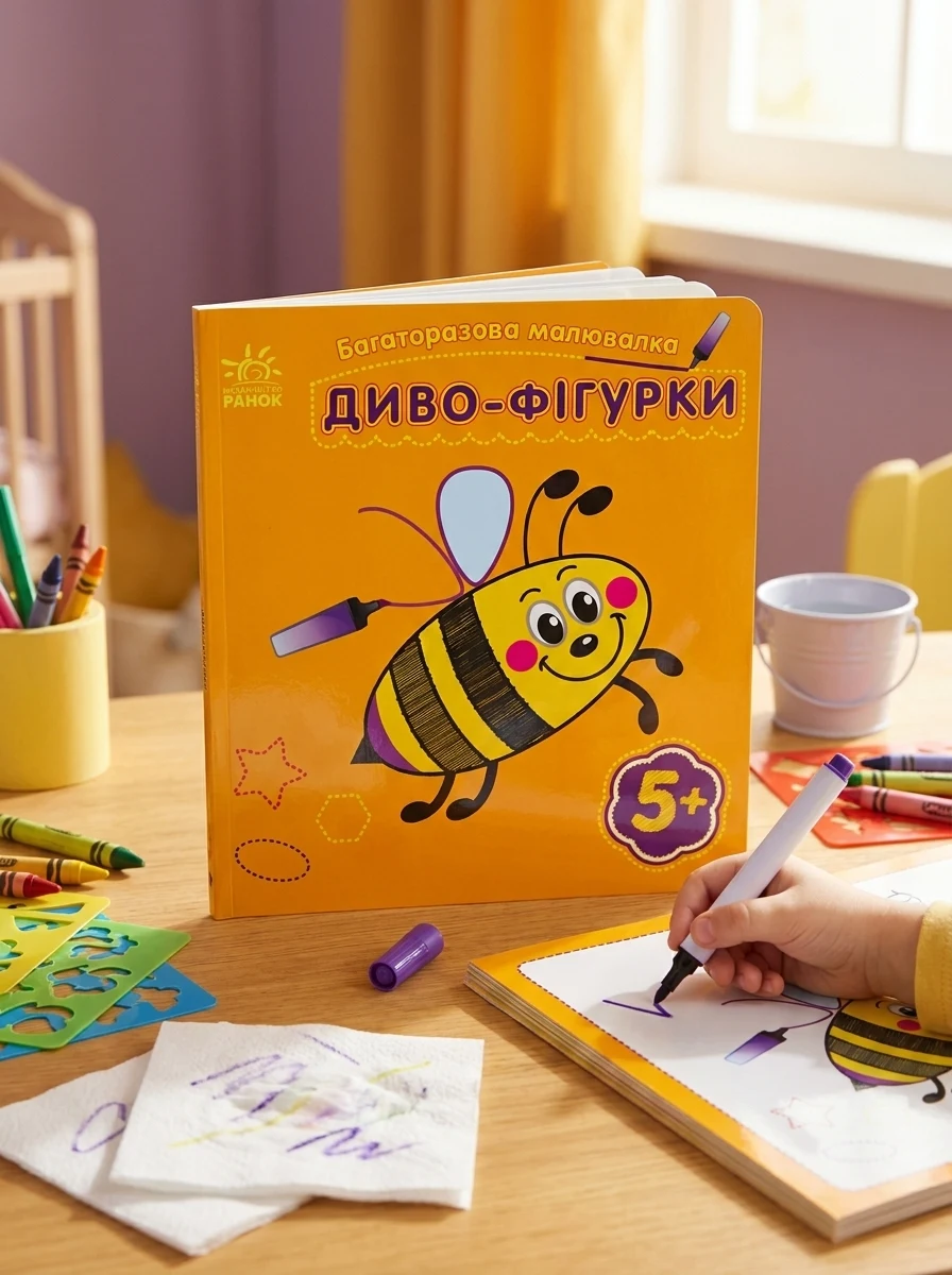 Багаторазова малювалка. Диво-фігурки — Розмальовки для дітей