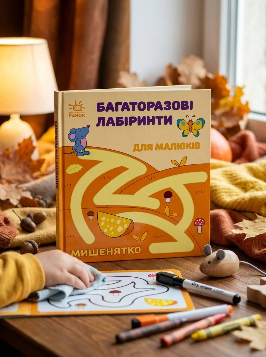 Багаторазові лабіринти. Мишенятко — Розвивальні книги