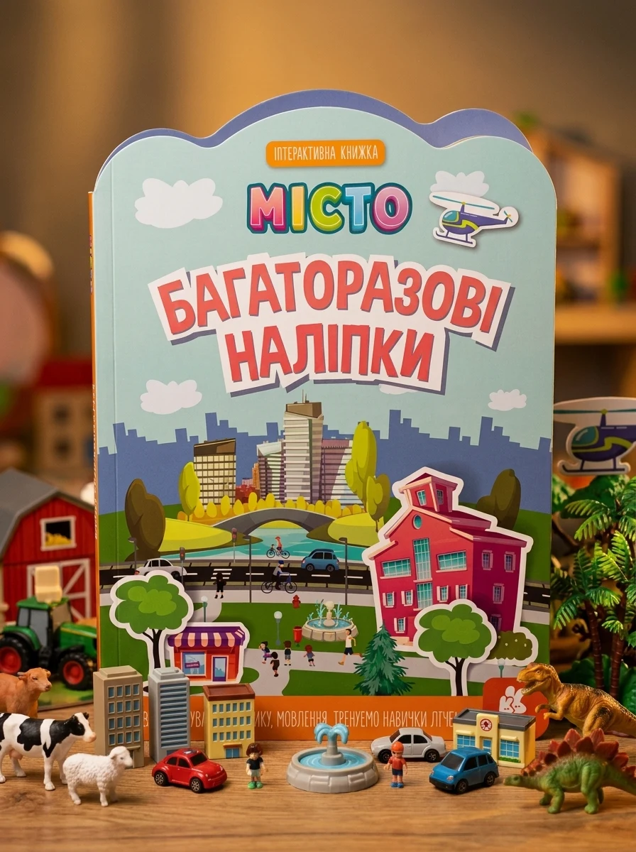 Багаторазові наліпки. Місто — Книги з наліпками