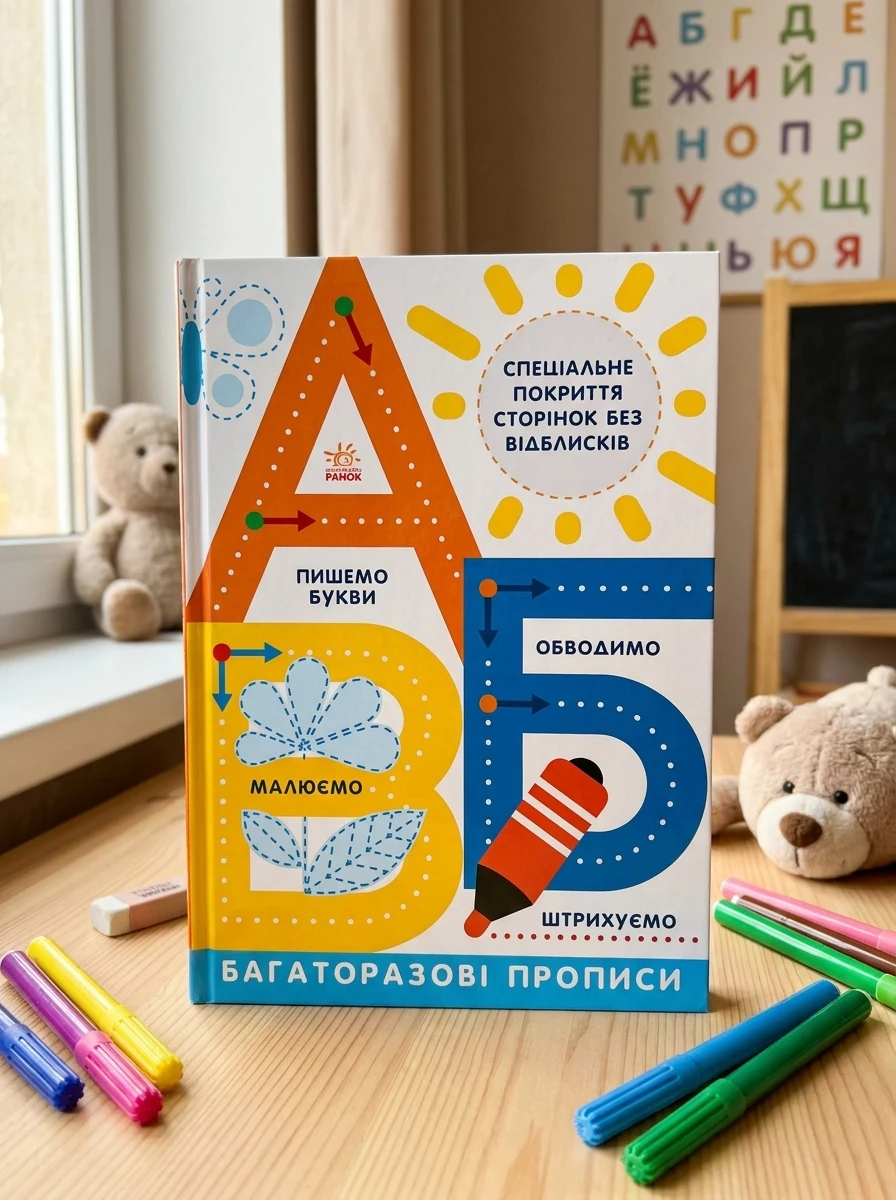 Багаторазові прописи. А, Б, В — Розвивальні книги