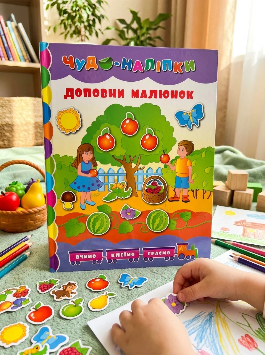 Чудо-наліпки. Доповни малюнок — Книги з наліпками