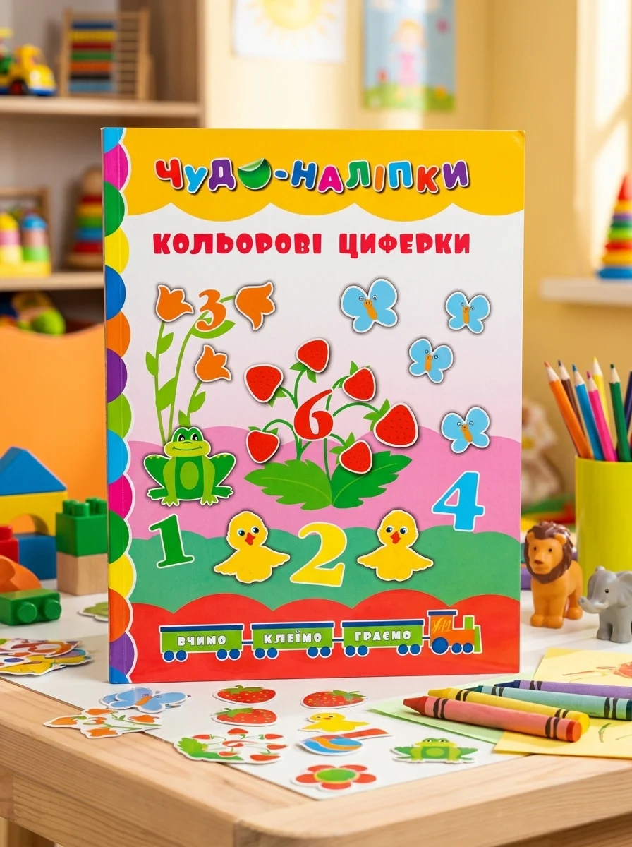 Чудо-наліпки. Кольорові циферки — Книги з наліпками