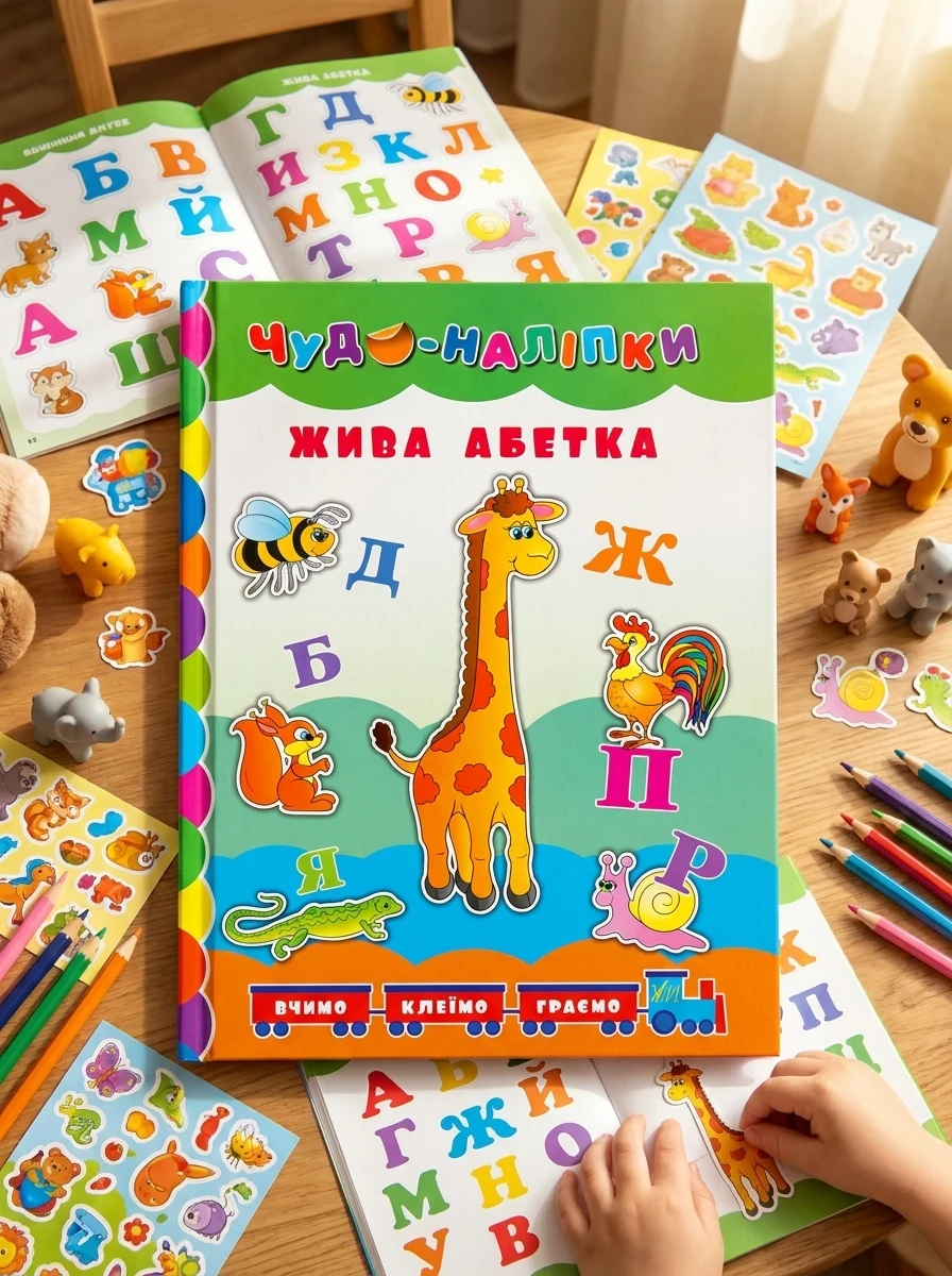 Чудо-наліпки. Жива абетка — Книги з наліпками