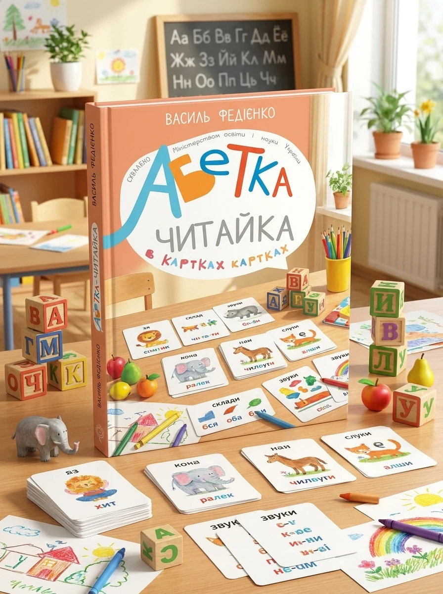 Читайка. Абетка в картках — Розвивальні книги