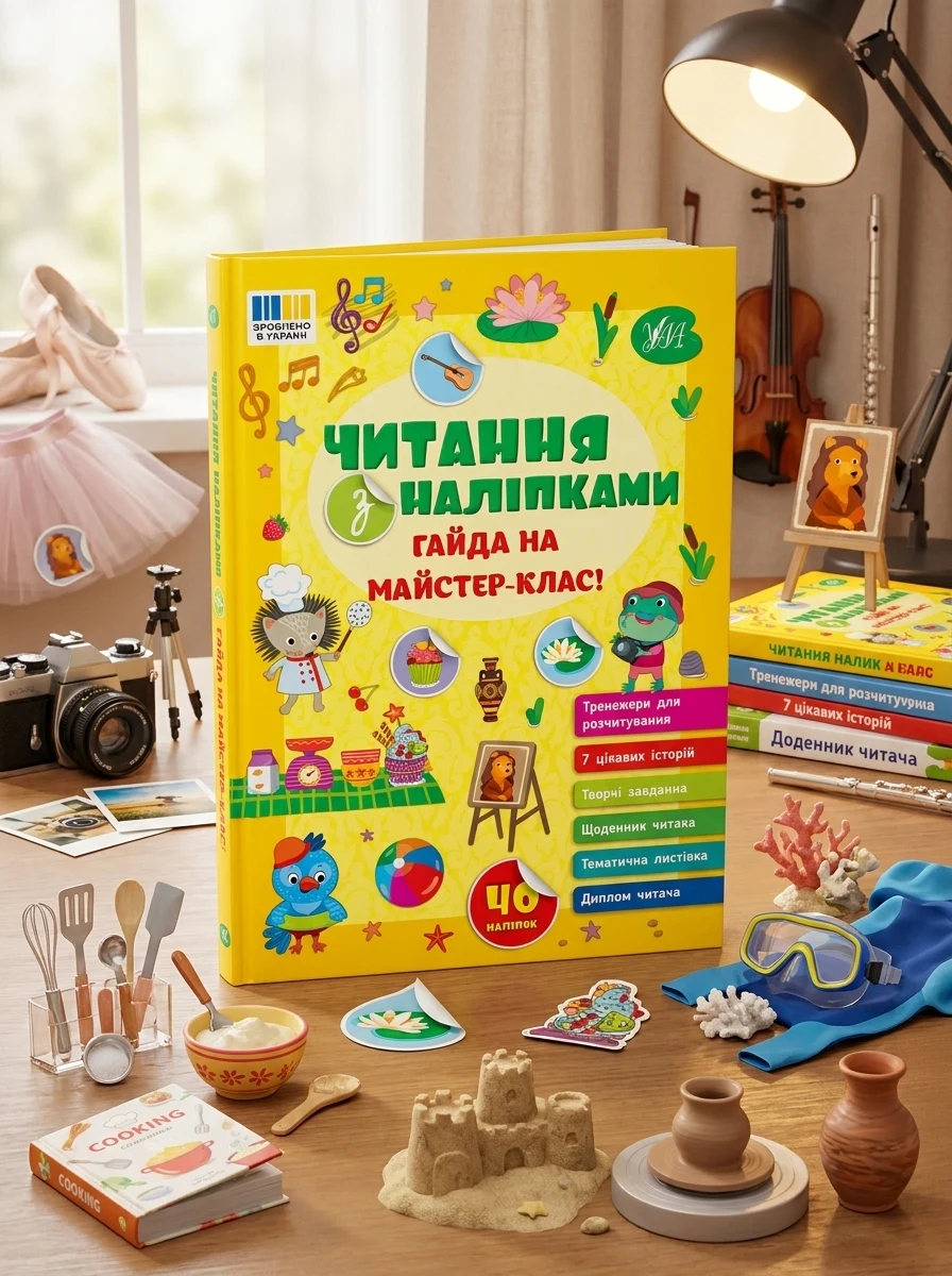 Читання з наліпками. Гайда на майстер-клас! — Книги з наліпками