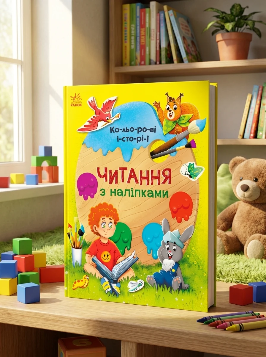 Читання з наліпками. Кольорові історії — Книги з наліпками
