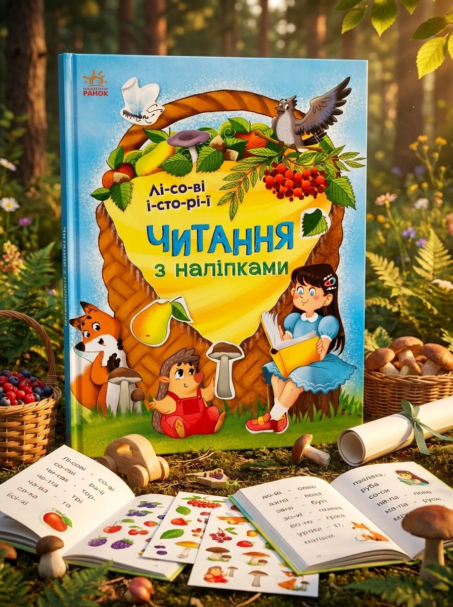 Читання з наліпками. Лісові історії — Книги з наліпками