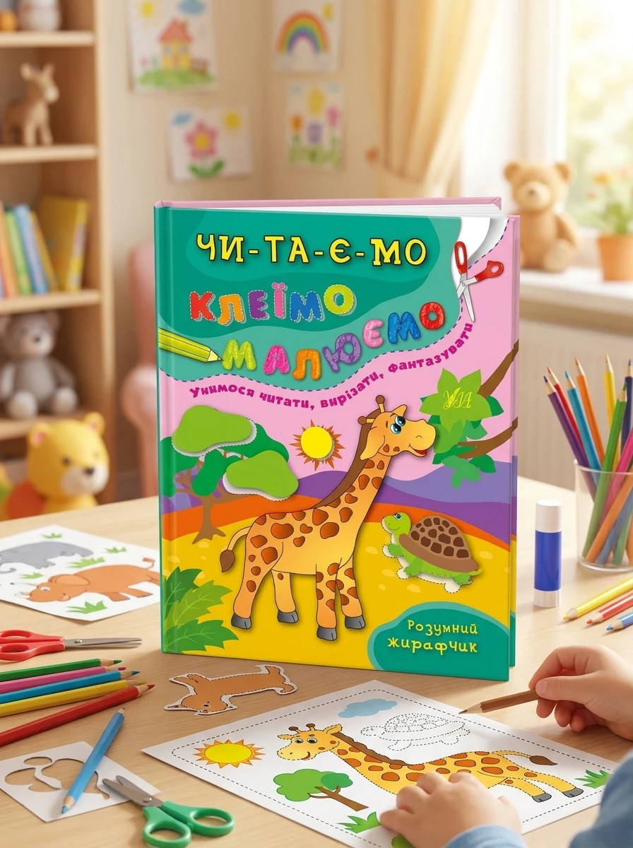 Читаємо. Клеїмо. Малюємо. Розумний жирафчик — фото 2