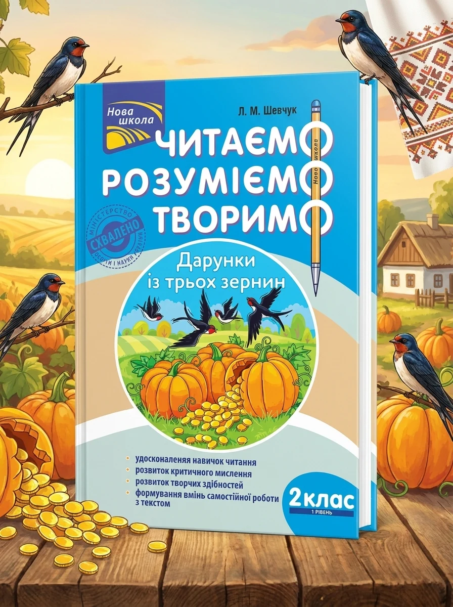 Читаємо, розуміємо, творимо. Дарунки із трьох зернин. 2 клас. 1 рівень