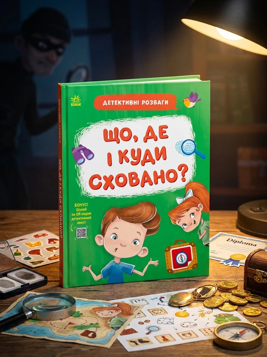 Детективні розваги! Що де і куди сховано? — Книги-іграшки