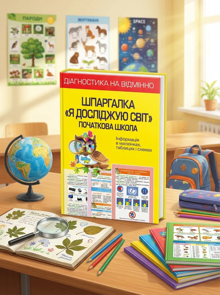 Діагностика на відмінно. Шпаргалка я досліджую світ 1-4 клас | купити книгу онлайн
