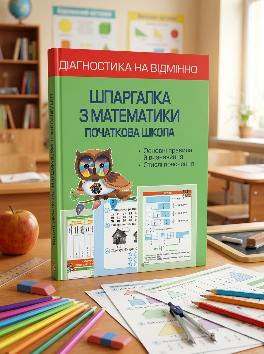 Діагностика на відмінно. Шпаргалка з математики. 1-4 клас | купити книгу онлайн