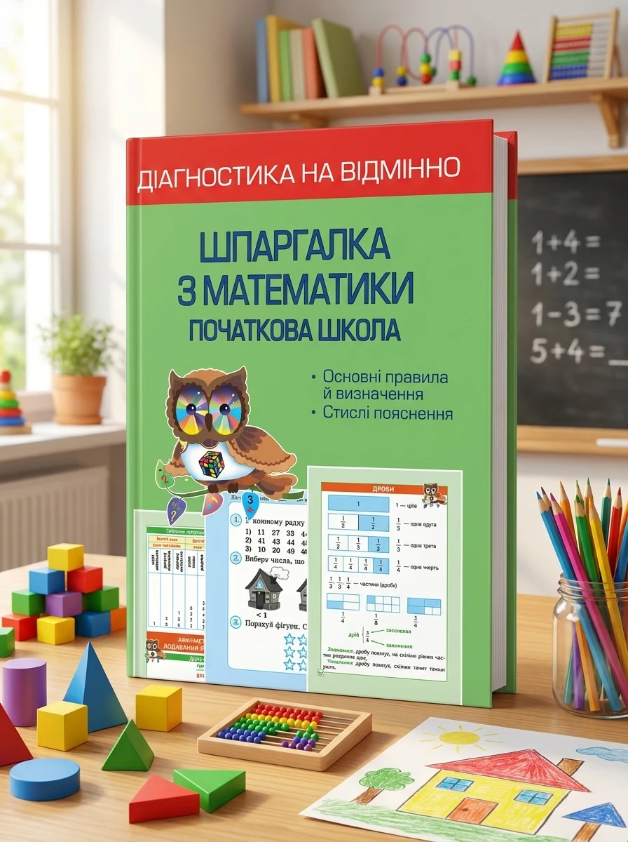 Діагностика на відмінно. Шпаргалка з математики. 1- 4 клас — Книги для школи