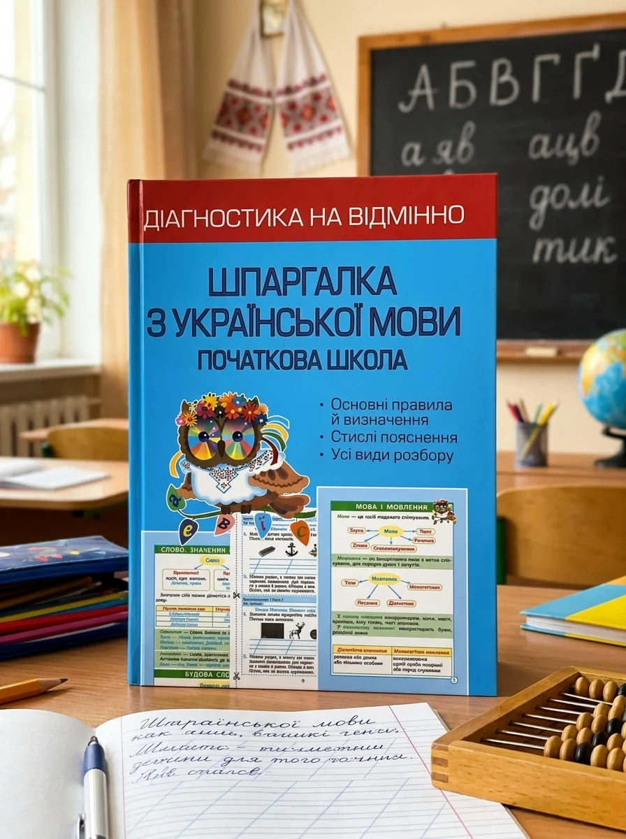 Діагностика на відмінно. Шпаргалка з української мови. 1-4 клас — Підготовка до школи