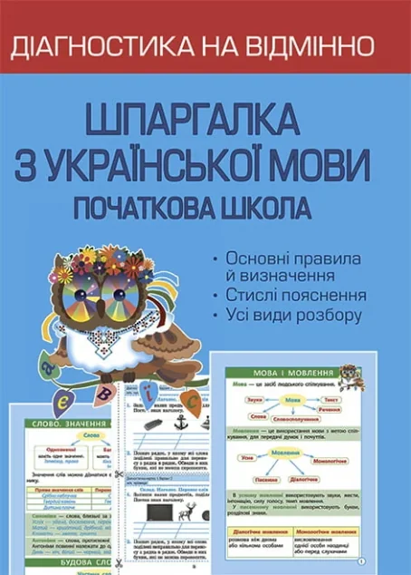 Діагностика на відмінно. Шпаргалка з української мови. 1-4 клас — Весна