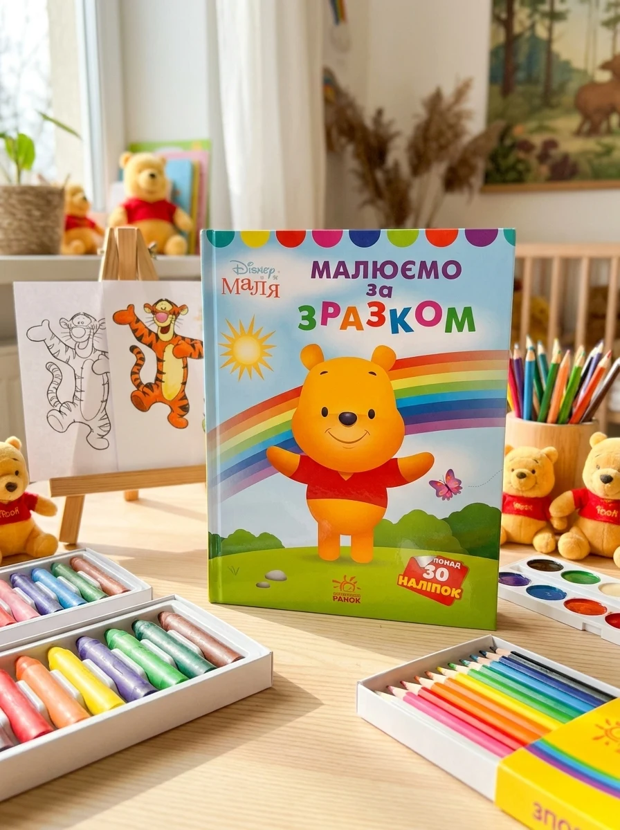Disney Маля. Моя перша кольоровка. Вінні Пух. За зразком — Розмальовки для дітей