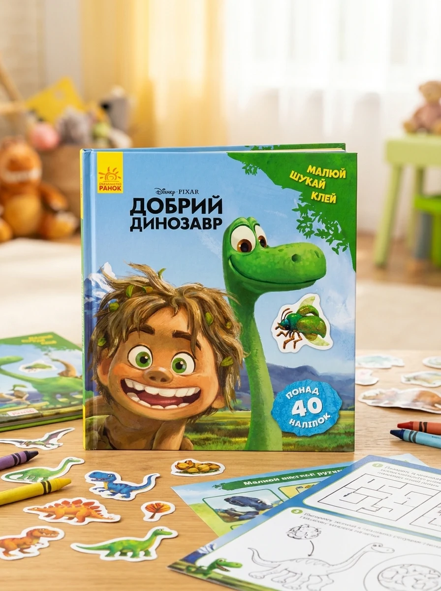 Disney. Малюй, шукай, клей. Добрий динозавр — Книги з наліпками
