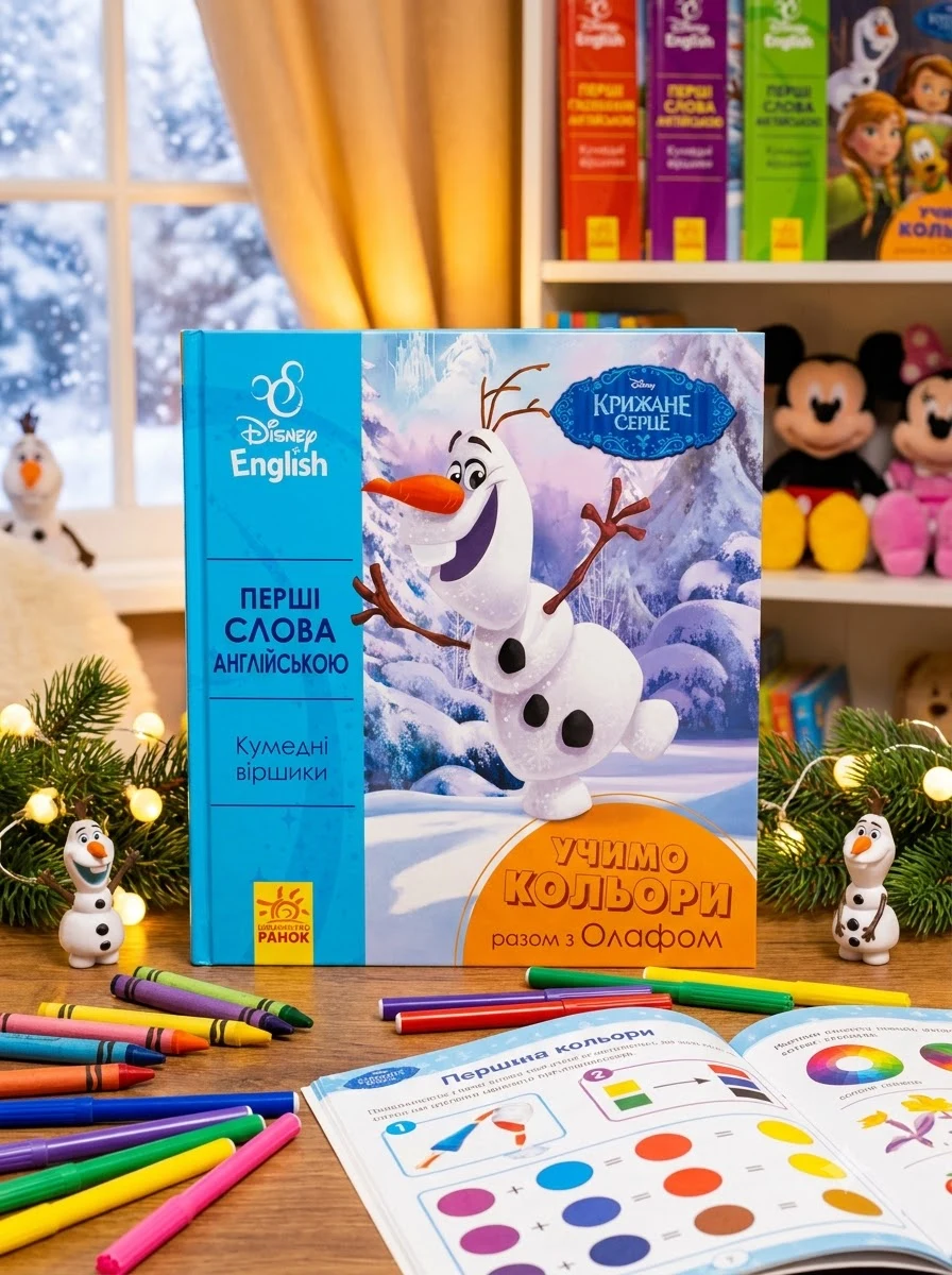 Disney. Перші слова англійською. Учимо кольори разом з Олафом — Розвивальні книги