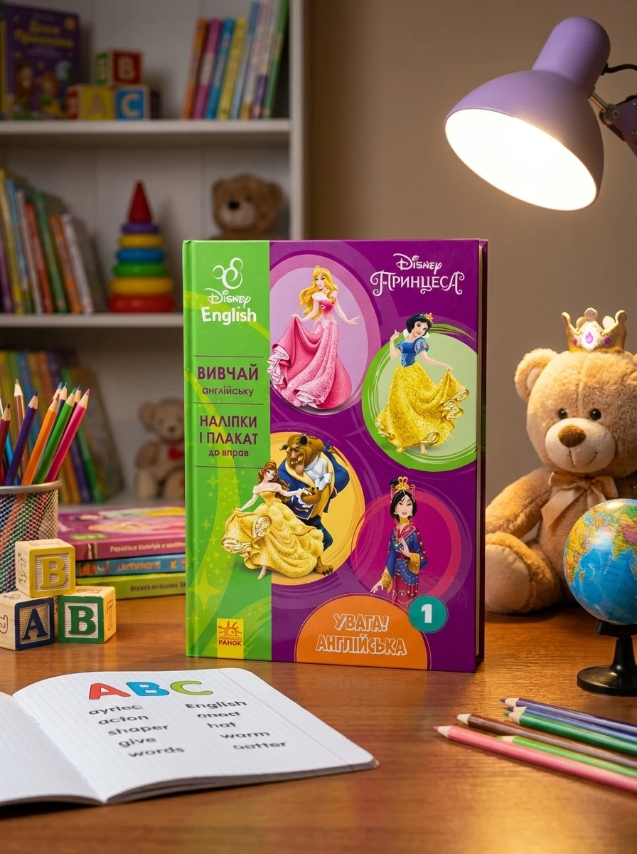 Disney. Увага! Англійська. Принцеса. Книга 1 — Розвивальні книги