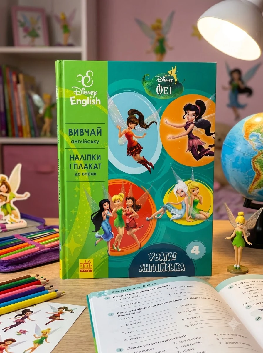 Disney. Увага! Англійська. Феї. Книга 4 — Розвивальні книги