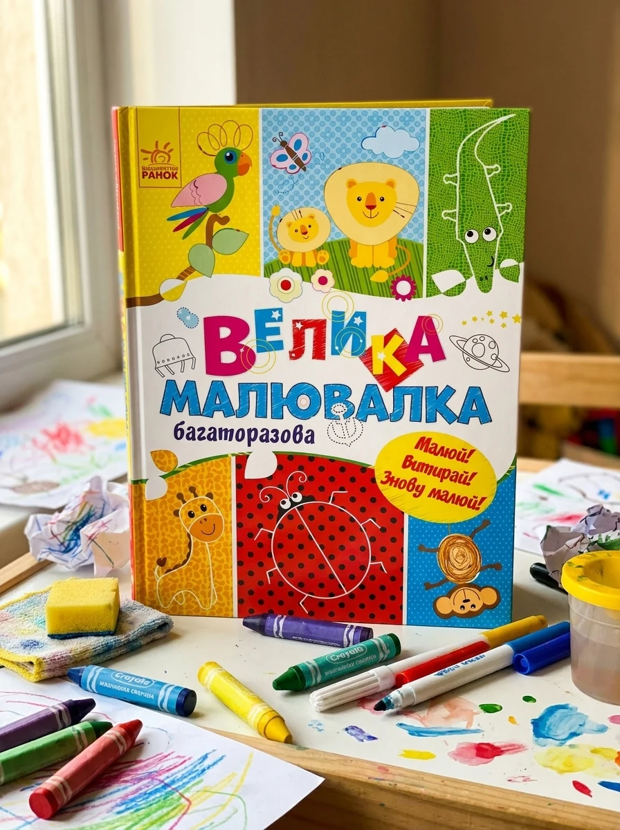 Для маленьких пальчиків. Велика багаторазова малювалка | купити книгу онлайн