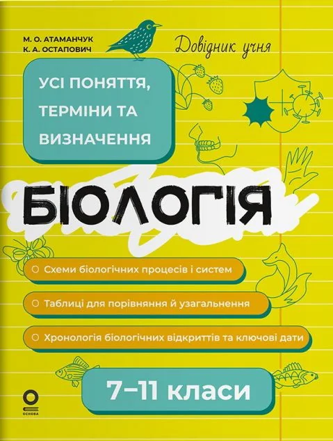 Довідник учня. Біологія. Усі поняття, терміни та визначення. 7–11 класи — Маргарита Атаманчук