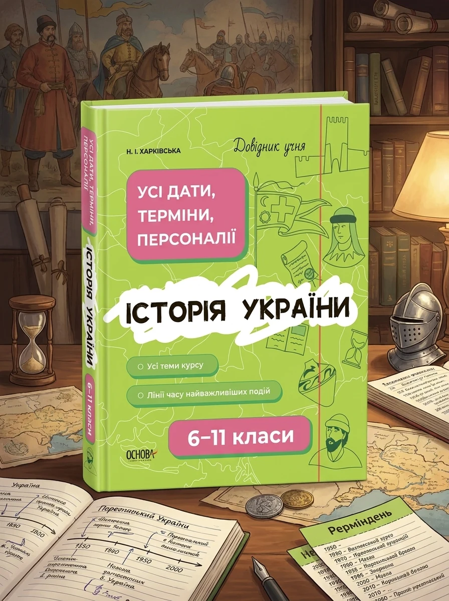 Довідник учня. Історія України. 6-11 класи. Усі дати, терміни, події — Книги зі шкільної програми