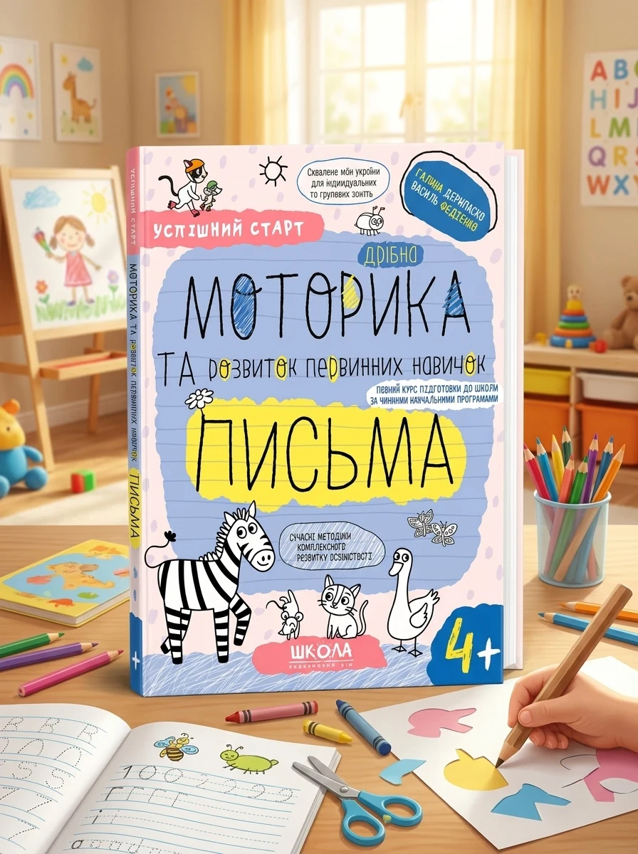 Дрібна моторика та розвиток первинних навичок письма. Від 4 років — Розвивальні книги