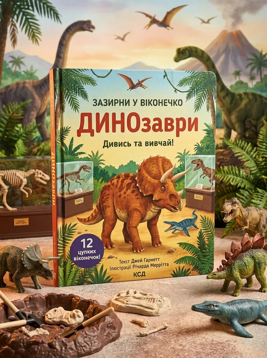 Динозаври. Зазирни у віконечко — Книги-іграшки
