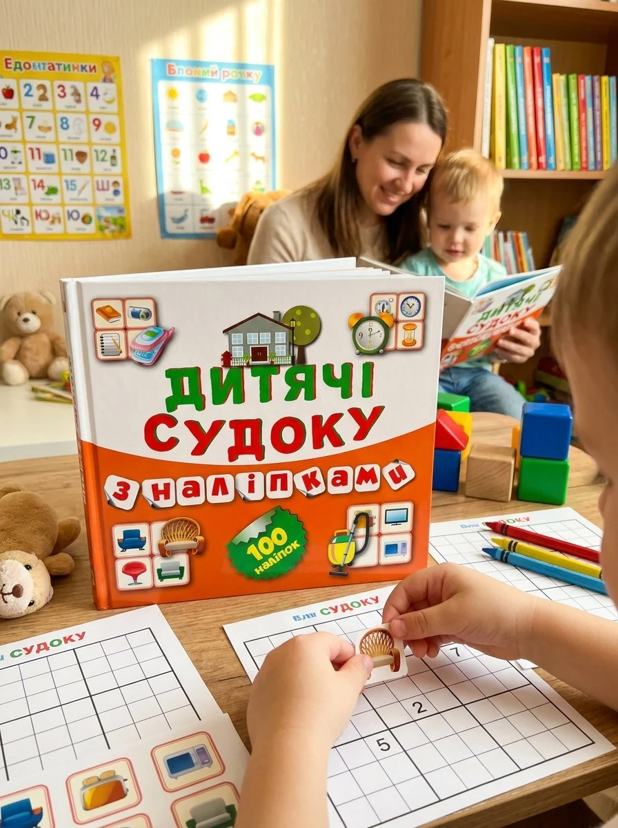 Дитячі судоку з наліпками. Будинок. 100 наліпок — Книги з наліпками