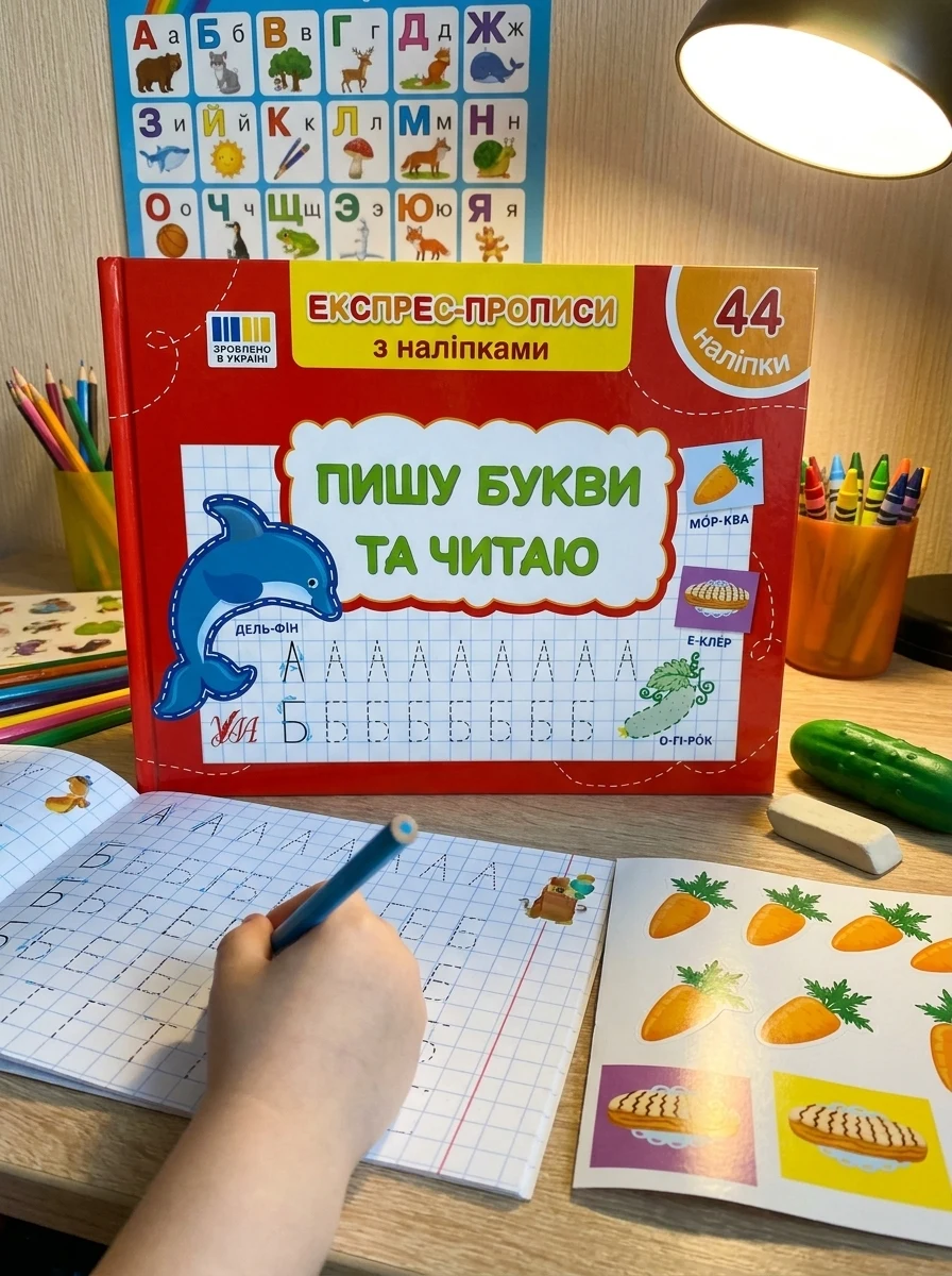 Експрес-прописи з наліпками. Пишу букви та читаю — Підготовка до школи