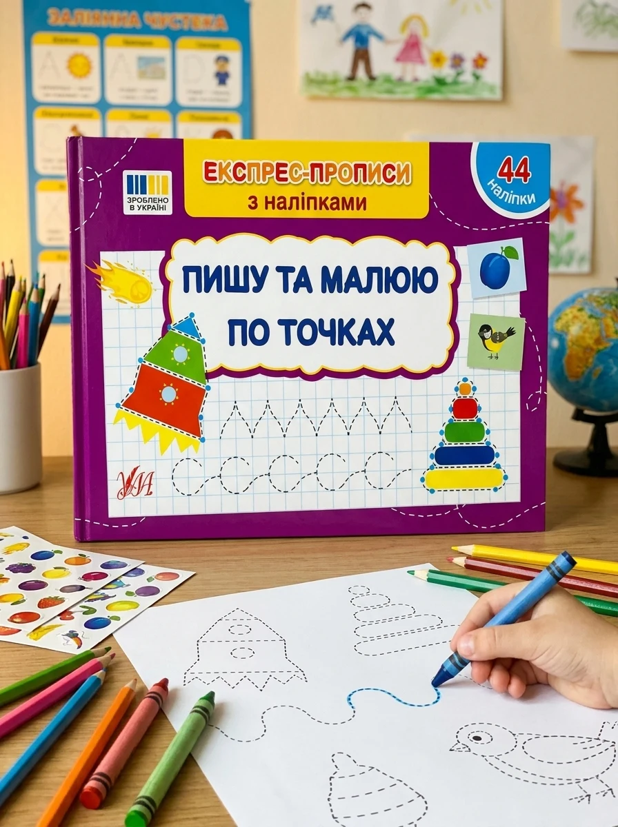 Експрес-прописи з наліпками. Пишу та малюю по точках — фото 2