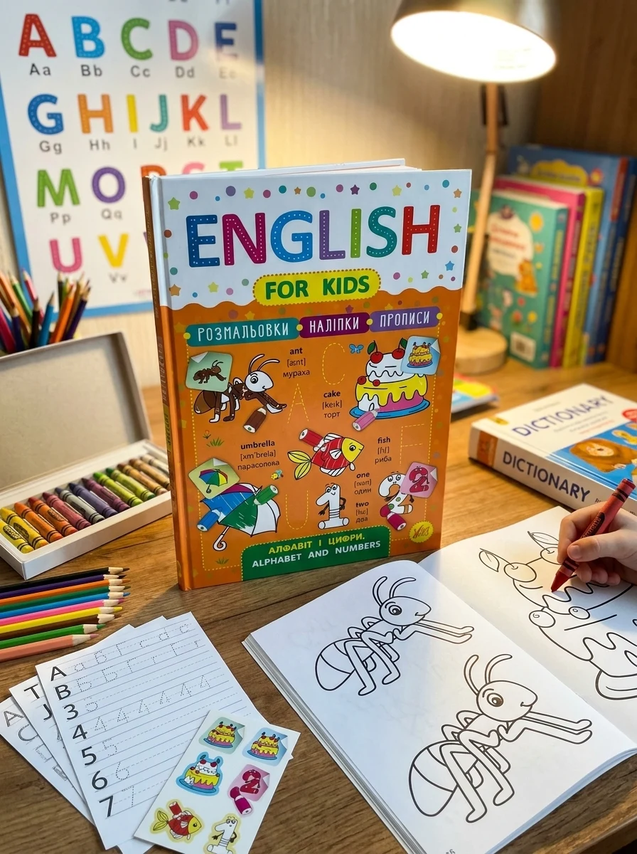 English for Kids. Алфавіт і цифри. Alphabet and Numbers — фото 2