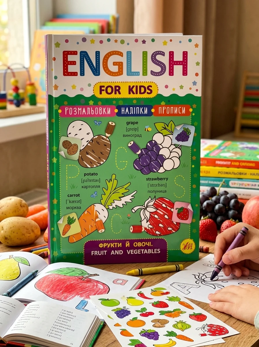 English for Kids. Фрукти й овочі. Fruit and Vegetables — фото 2