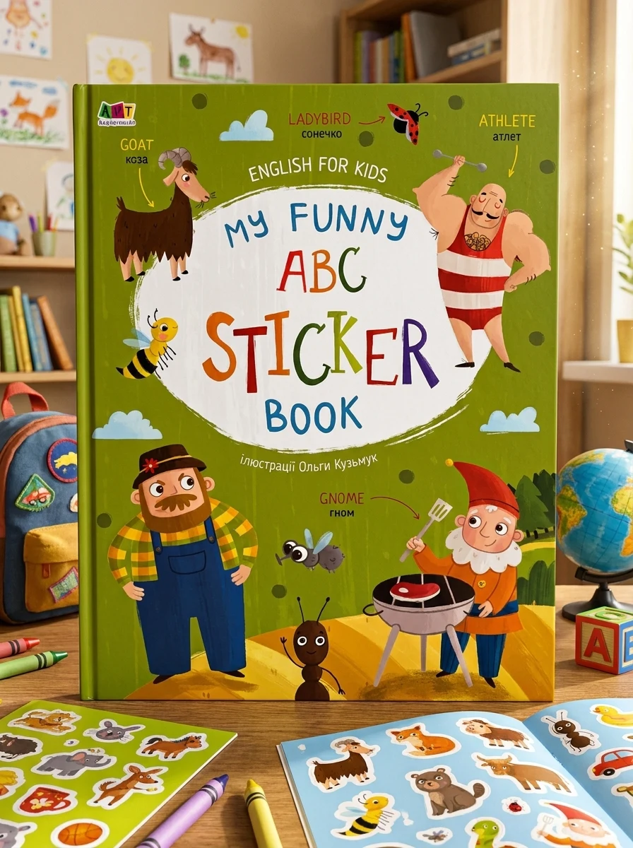 English for Kids. My Funny ABC Sticker Book — фото 2