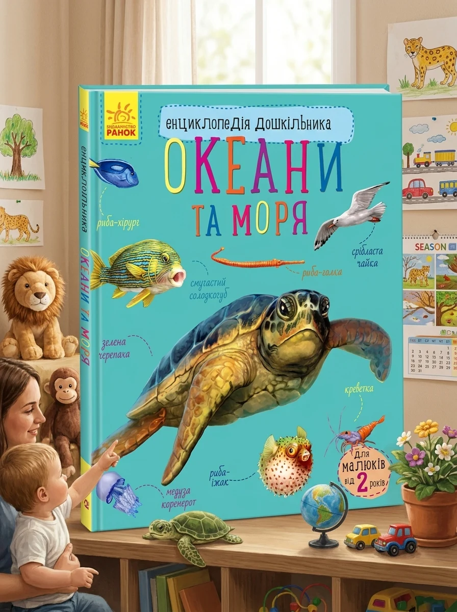 Енциклопедія дошкільника. Океани та моря (м'яка обкладинка) — Дитячі енциклопедії