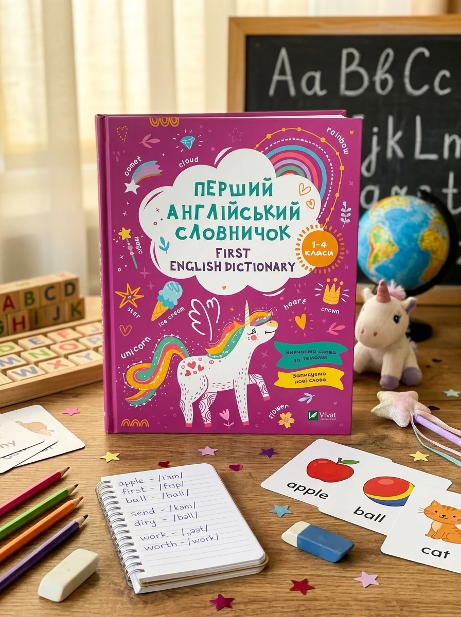 First English dictionary. Перший англійський словничок. Єдиноріг. 1-4 класи — фото 2