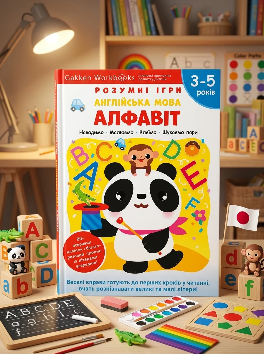 Gakken. Розумні ігри. Англійська мова. Алфавіт. 3-5 років — Книги-іграшки